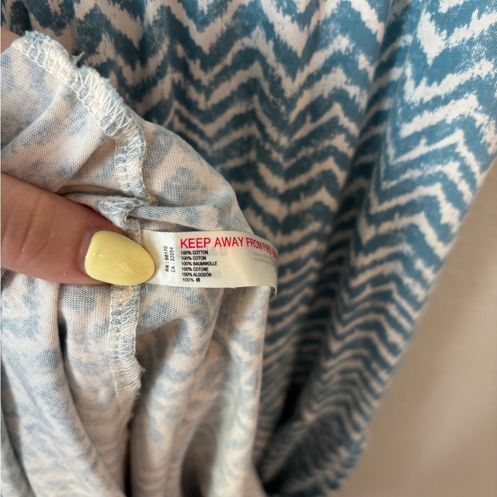 Anthropologie Daily Practice Blue Smocked Maxi Dress Size XS - Picture 7 of 7